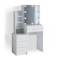 TOALETNÍ STOLEK Conrada Bílá - bílá, kompozitní dřevo (80/131.6/36cm) - Vicco