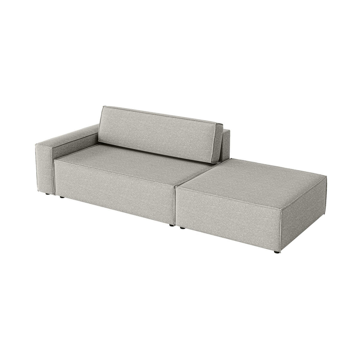 SCHLAFSOFA Lummo Si mit Schlaffunktion, Grau - Grau, Textil (263/70/100cm) - Fedve