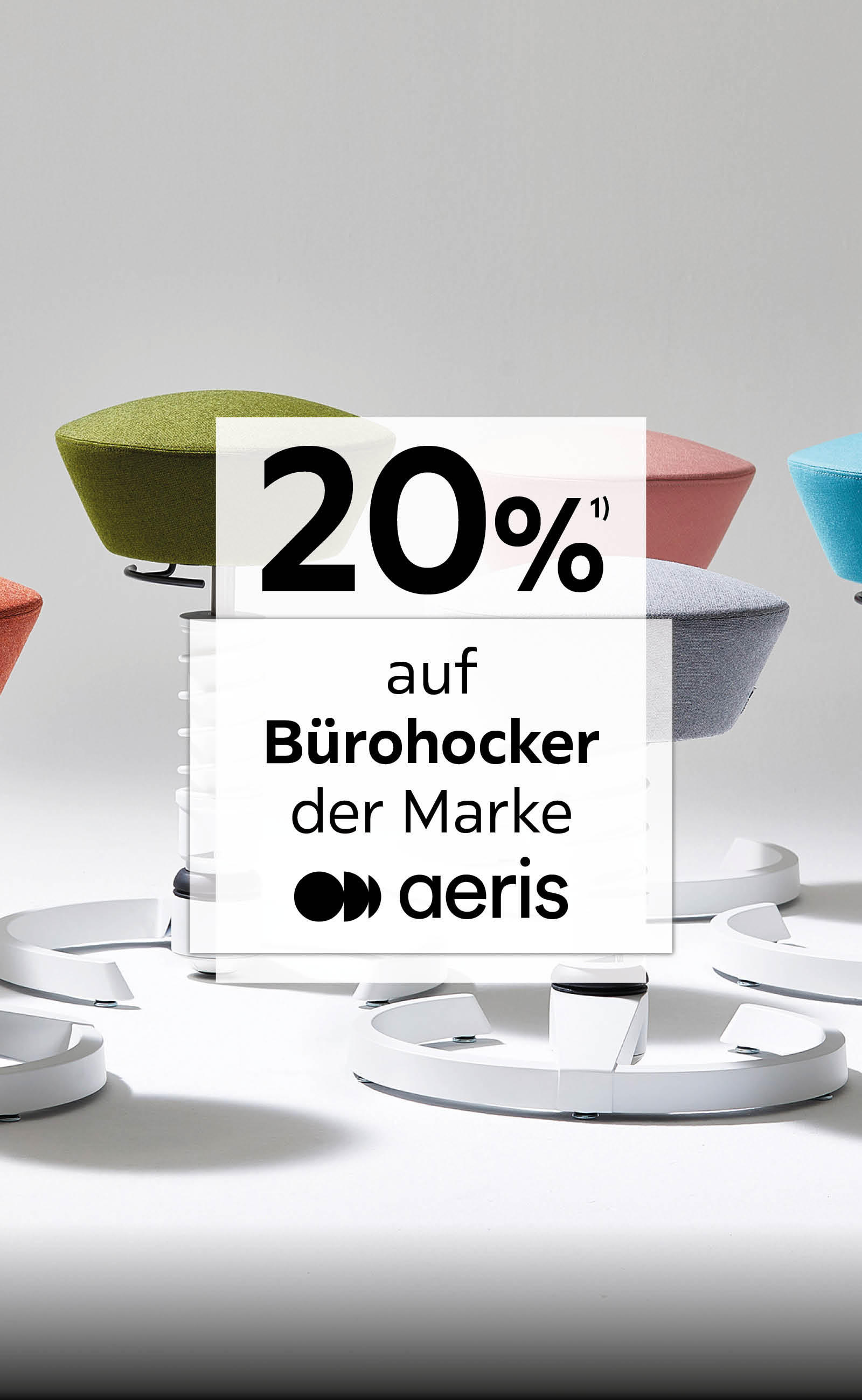20% auf Bürohocker der Marke aeris
