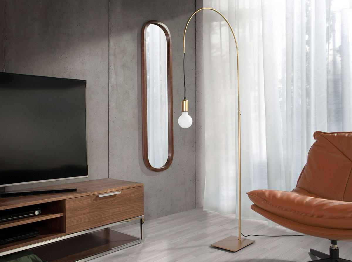 WANDSPIEGEL Wandspiegel Ovale Walnuss 40/150/4 cm - Walnussfarben, Holz (40/4/150cm) - ANGEL CERDA