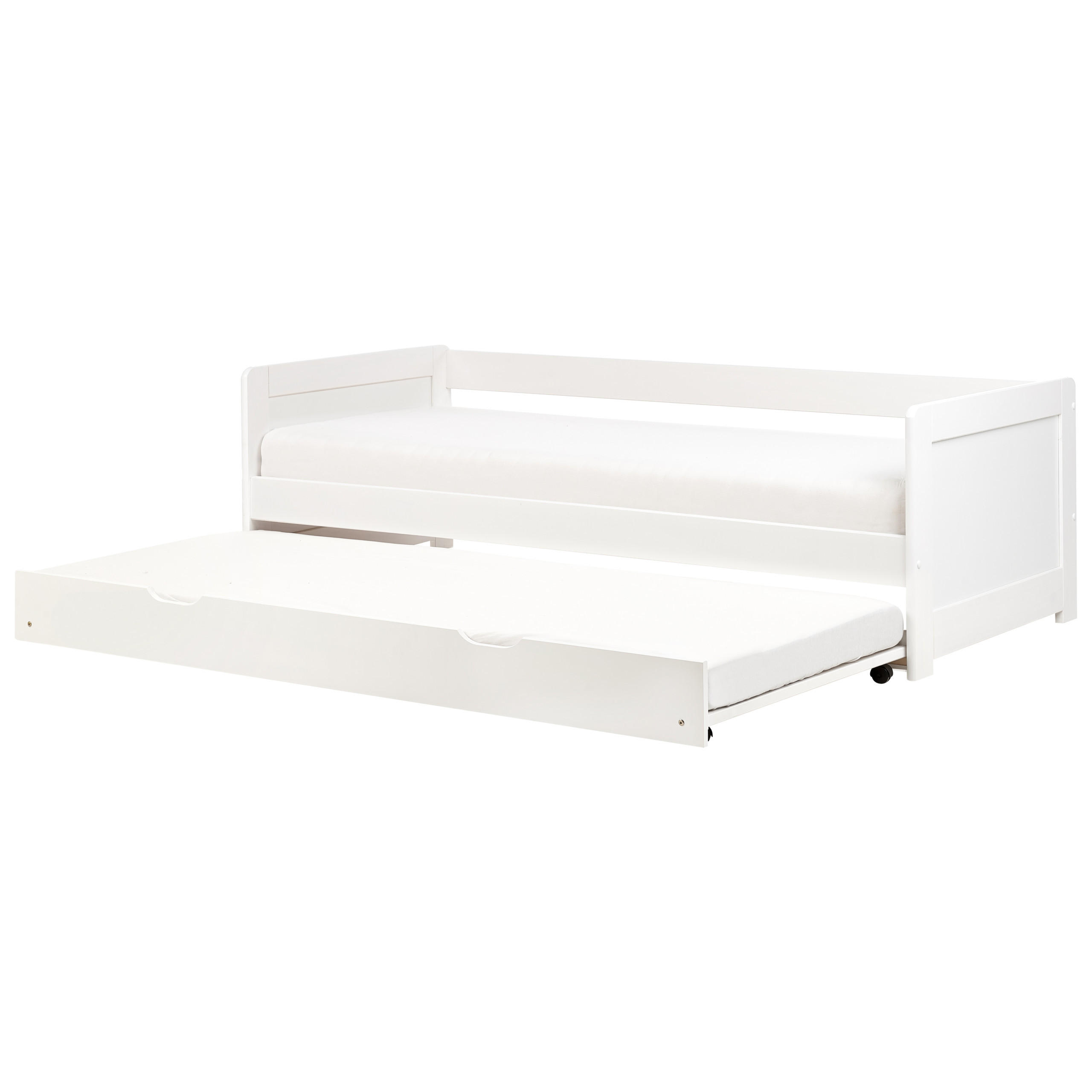 PAT EXTENSIBIL lemn de pin 90/200 cm alb Gravelines - alb, lemn (90/200cm) - Beliani