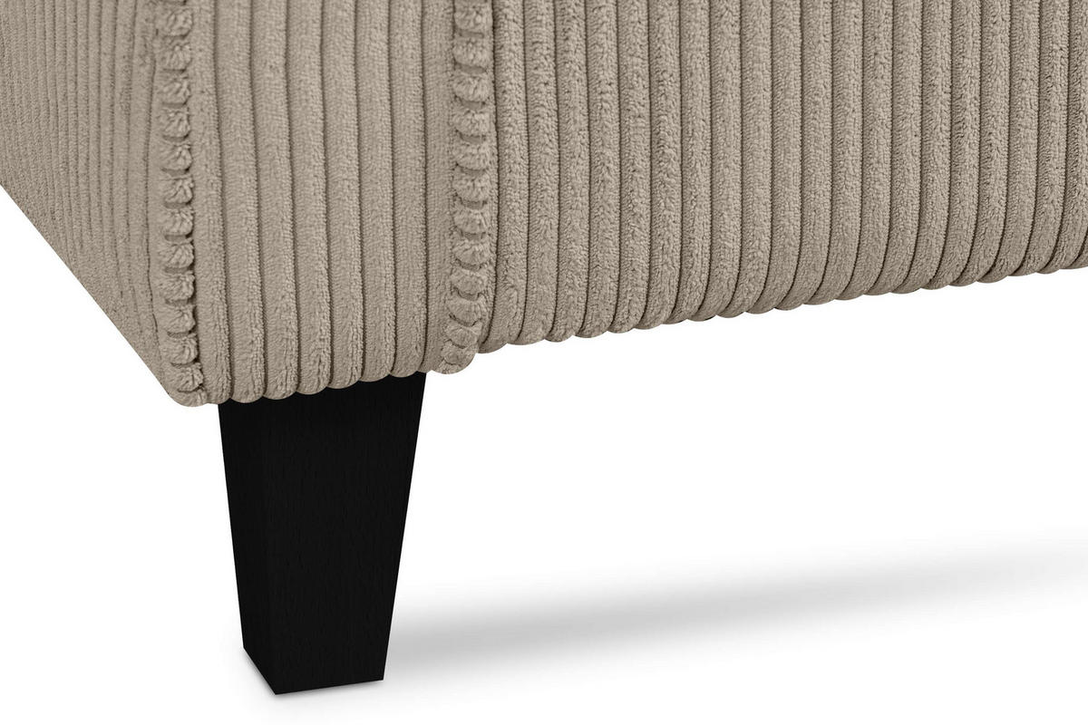 OHRENSESSEL MILES mit Armlehnen, hellbeige - Beige, Holz/Textil (82/105/97cm) - KONSIMO®