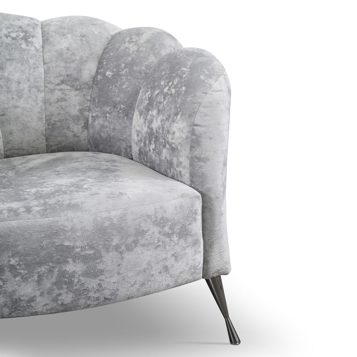 POLSTERSESSEL Adria mit Metallfüßen - Schwarz/Grau, Holzwerkstoff/Textil (87/78/83cm) - Ravio
