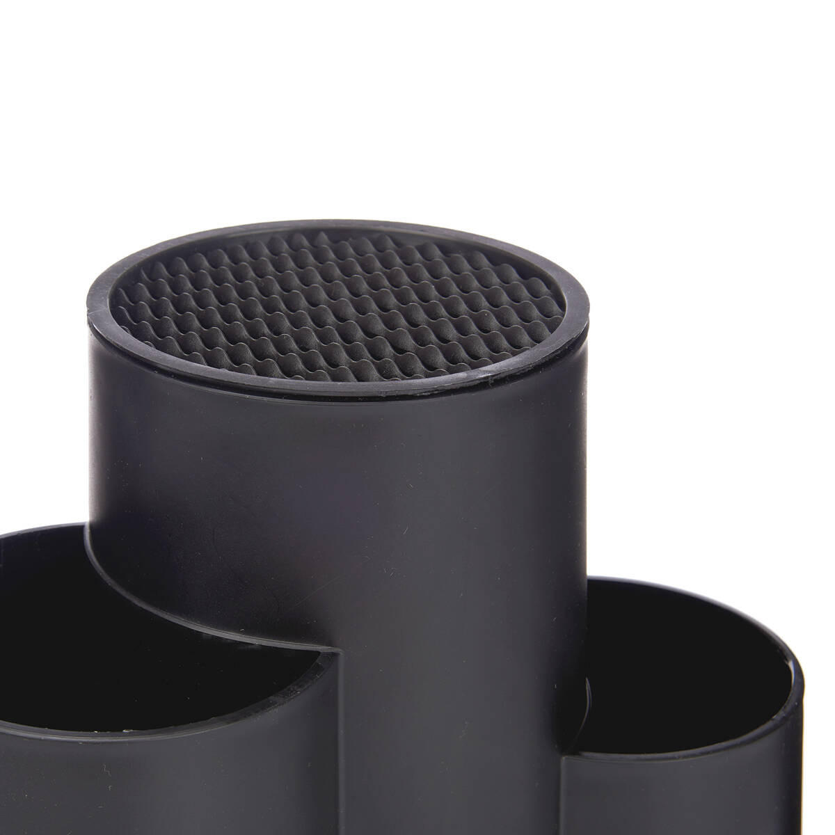 MESSERBLOCK Kunststoff 12,5/23/22 cm - Schwarz, Kunststoff (23/22/12.5cm) - Kinvara
