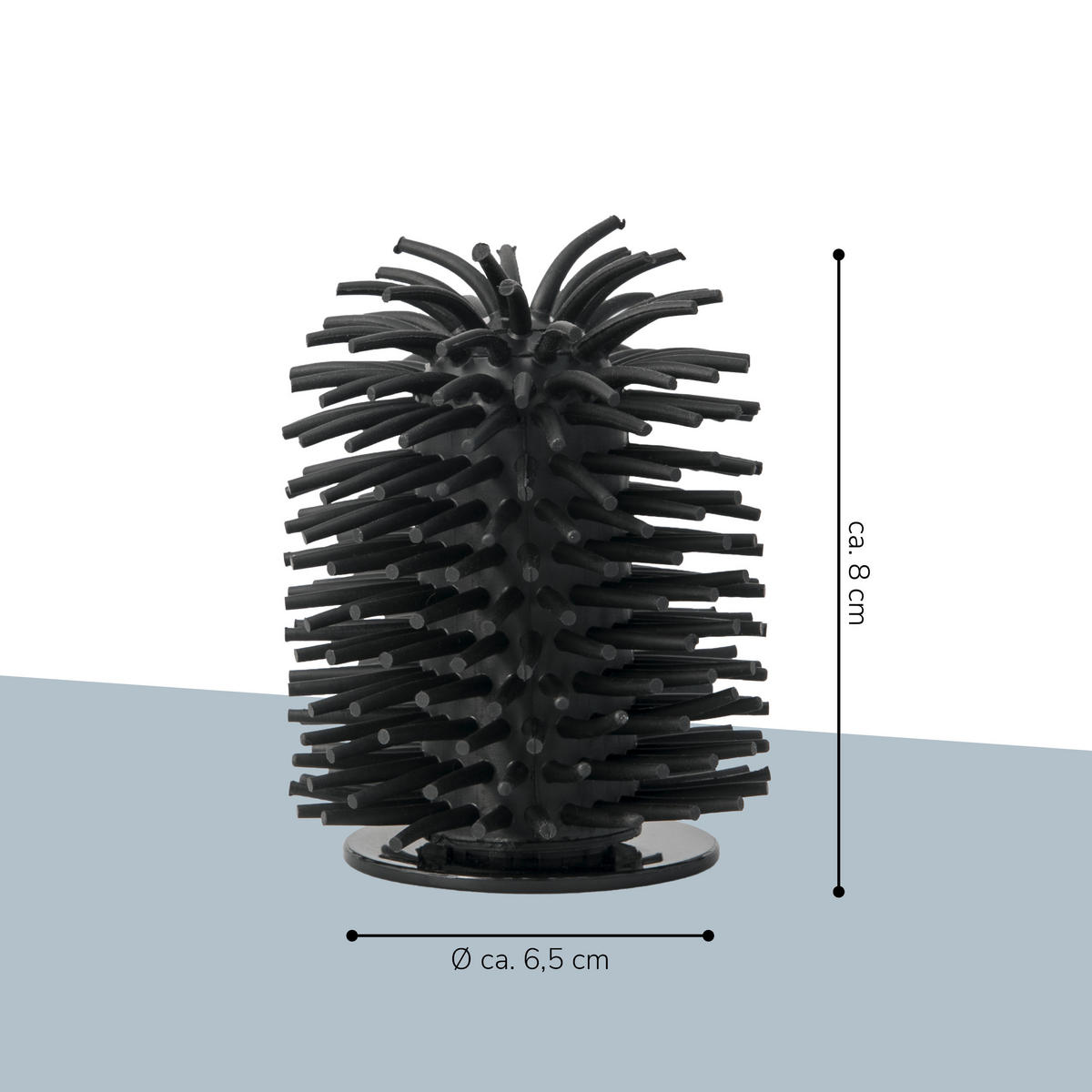 ERSATZ-BÜRSTENKOPF BARBENA, schwarz, TPR-Kunststoff - Schwarz, Kunststoff (6.5/8cm) - bremermann