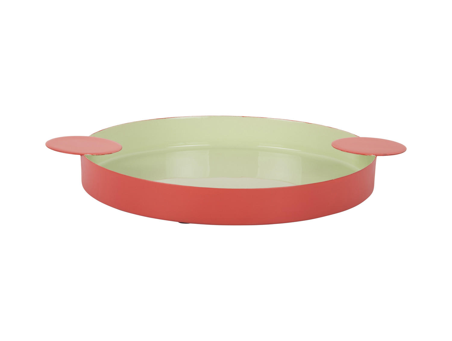 SERVIERTABLETT Double Funky 27/20/3 cm - Grün, Metall (20/3/27cm) - Present Time