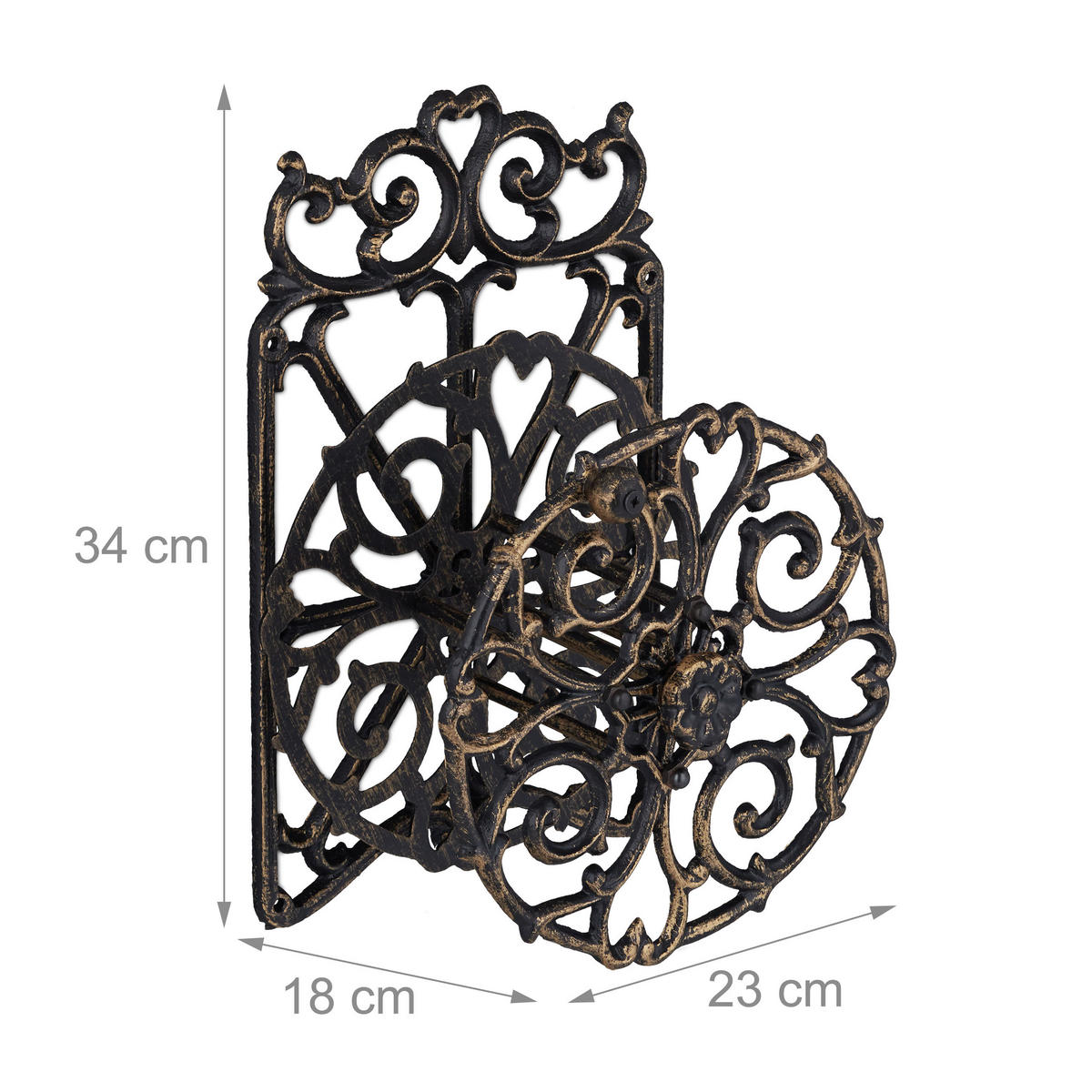 SCHLAUCHHALTER - Multicolor, Metall (23/34/18cm) - Relaxdays