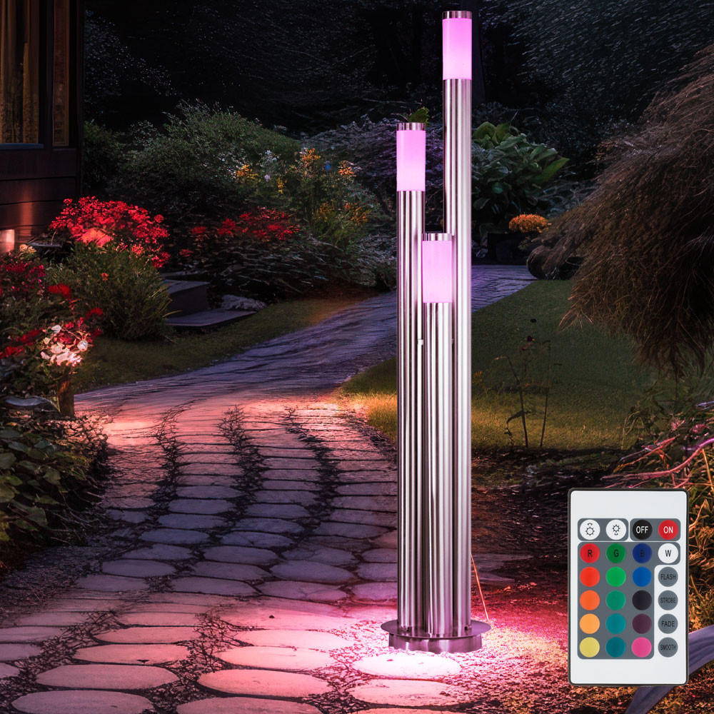 LED WEGELEUCHTE BOSTON Edelstahl Silber - Silberfarben, Kunststoff (28/28/170cm)