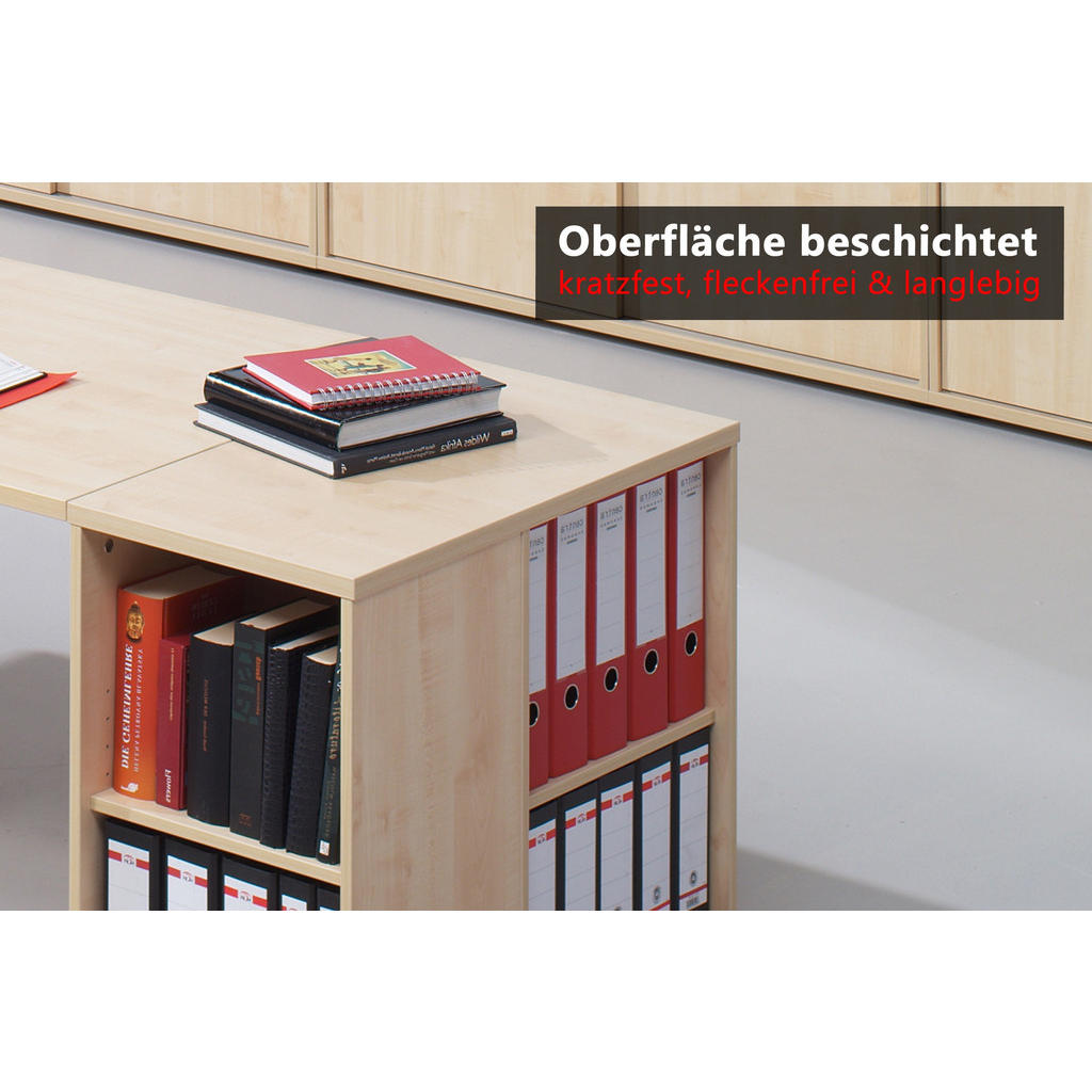 Thumbnail - bümö Anstellcontainer, Nussbaum, Holzwerkstoff, Nachbildung,Nussbaum, 40x72x80 cm, FSC Mix, Arbeitszimmer, Container
