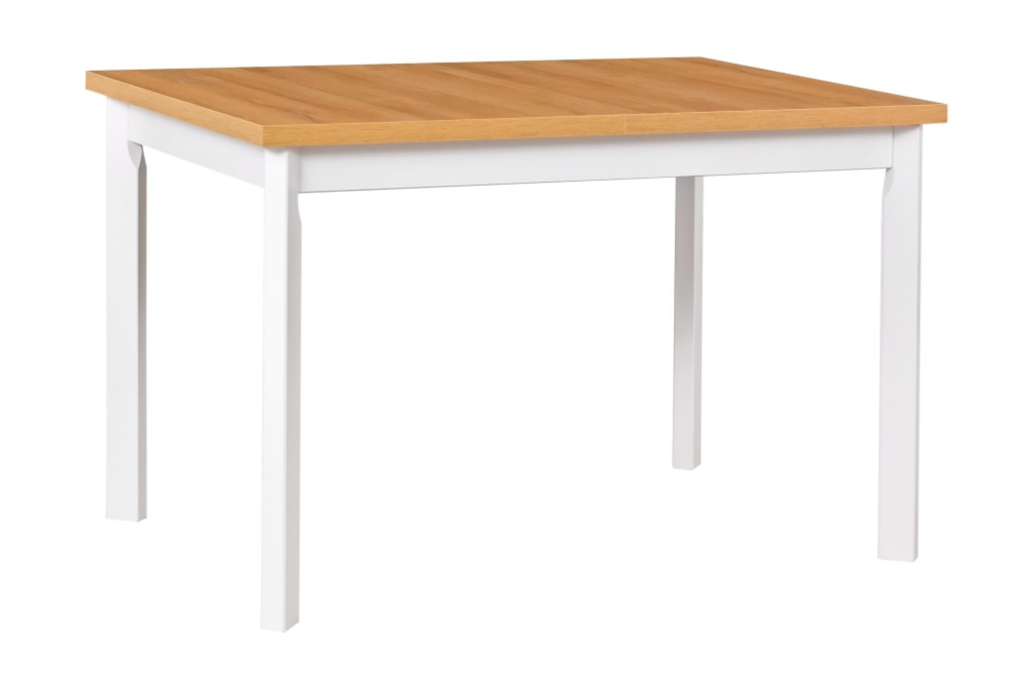 TISCH Max V-P Grandson Eiche, Klapptisch mit Weiß Beine - Eichefarben/Weiß, Holz/Holzwerkstoff (120/80/78cm) - Bettso