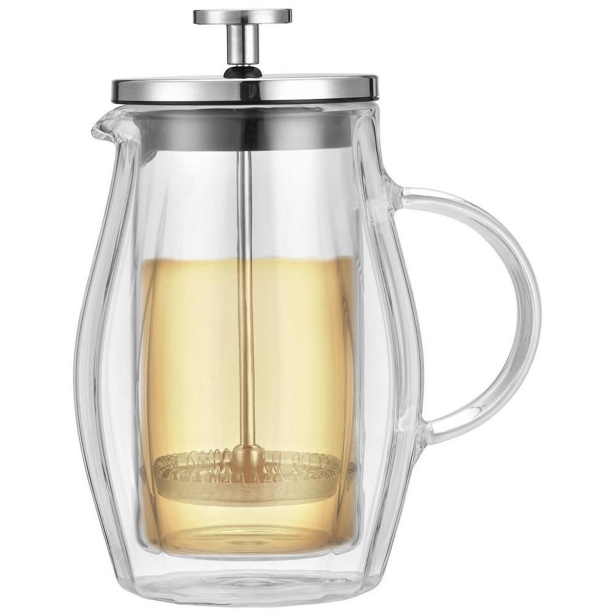 TEEKANNE Silber 10/10/20 cm KB7682 - Silberfarben, Glas (0.35L) - Klausberg 