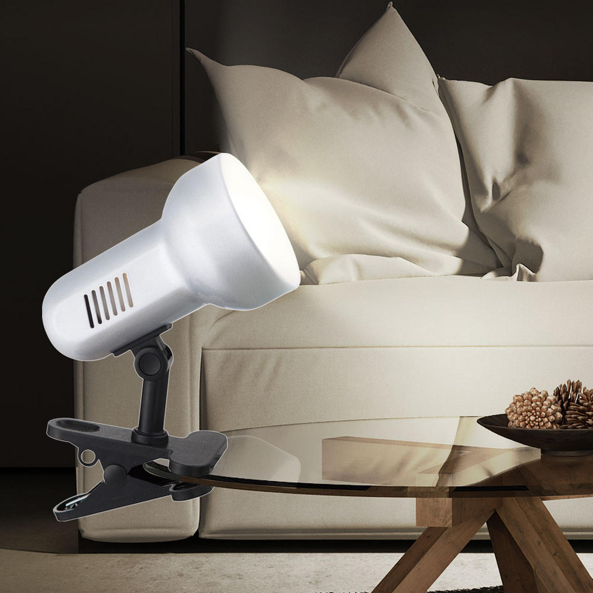 TISCHLEUCHTE BASIC Silber Metall Kunststoff 2er Set - Silberfarben, Metall (16/16/21cm) - Globo Lighting