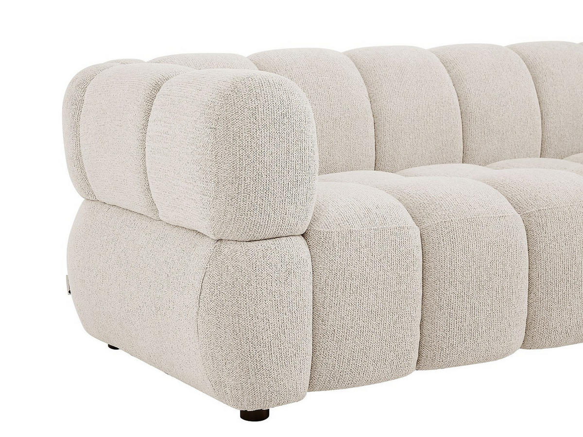 SOFA - 3 Personen - stoff - beige Pavira - Beige, Holz/Textil (227/71/92cm) - Vente-Unique