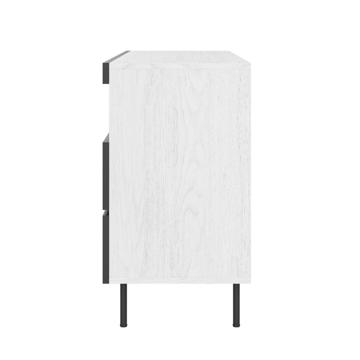 SIDEBOARD DE-37597 140/42/77 cm mit grifflosem Design Weiß - Weiß, Holzwerkstoff (140/77/42cm) - ComfortXL