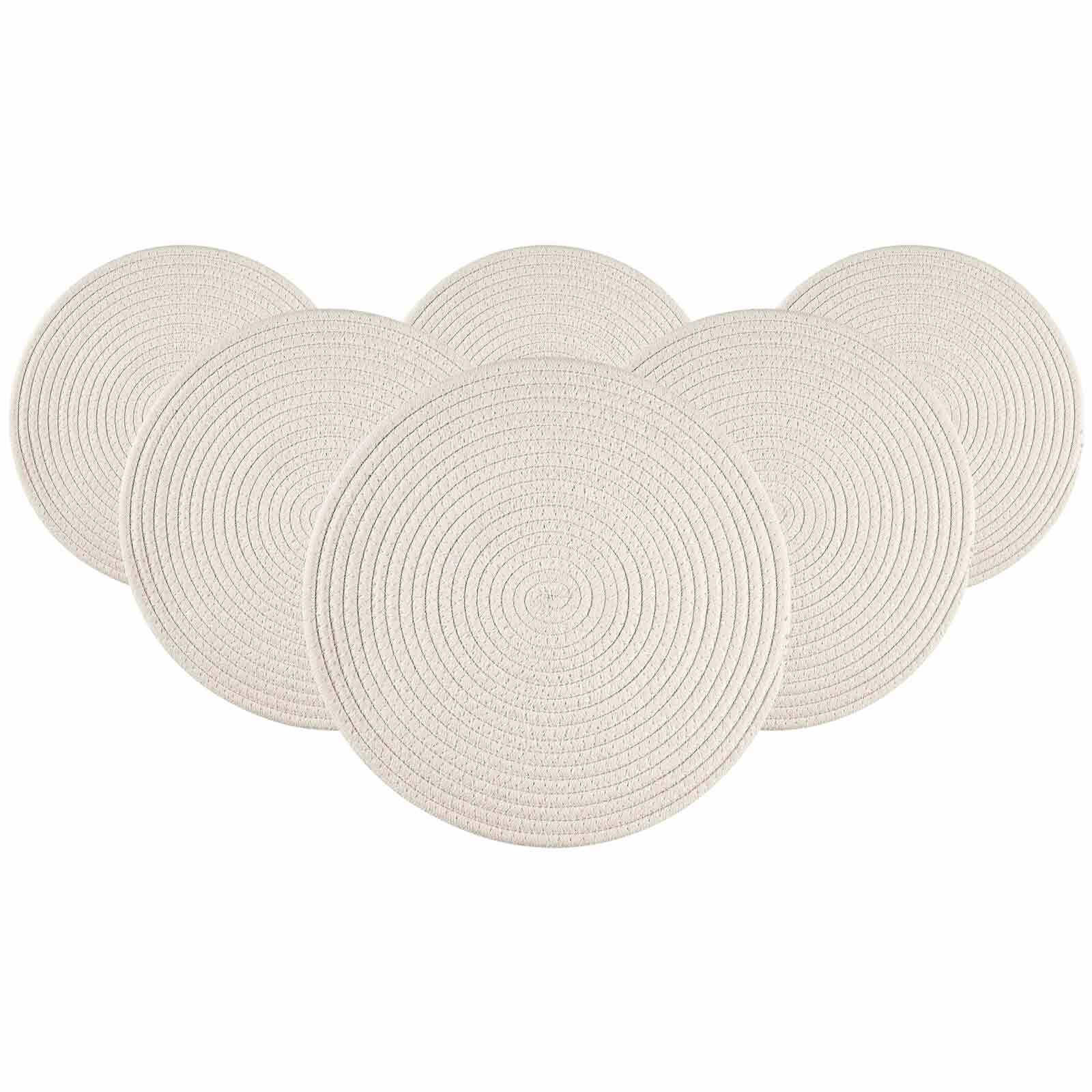 PLATZMATTEN Tavolo Creme ø 35 cm 6er Set - Creme, Textil (35cm) - Ritzenhoff Breker