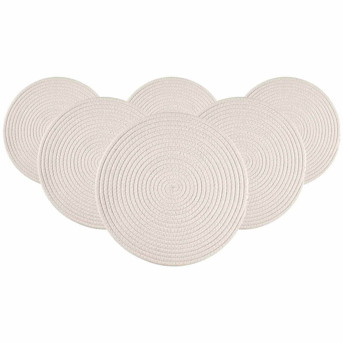 PLATZMATTEN Tavolo Creme ø 35 cm 6er Set - Creme, Textil (35cm) - Ritzenhoff Breker