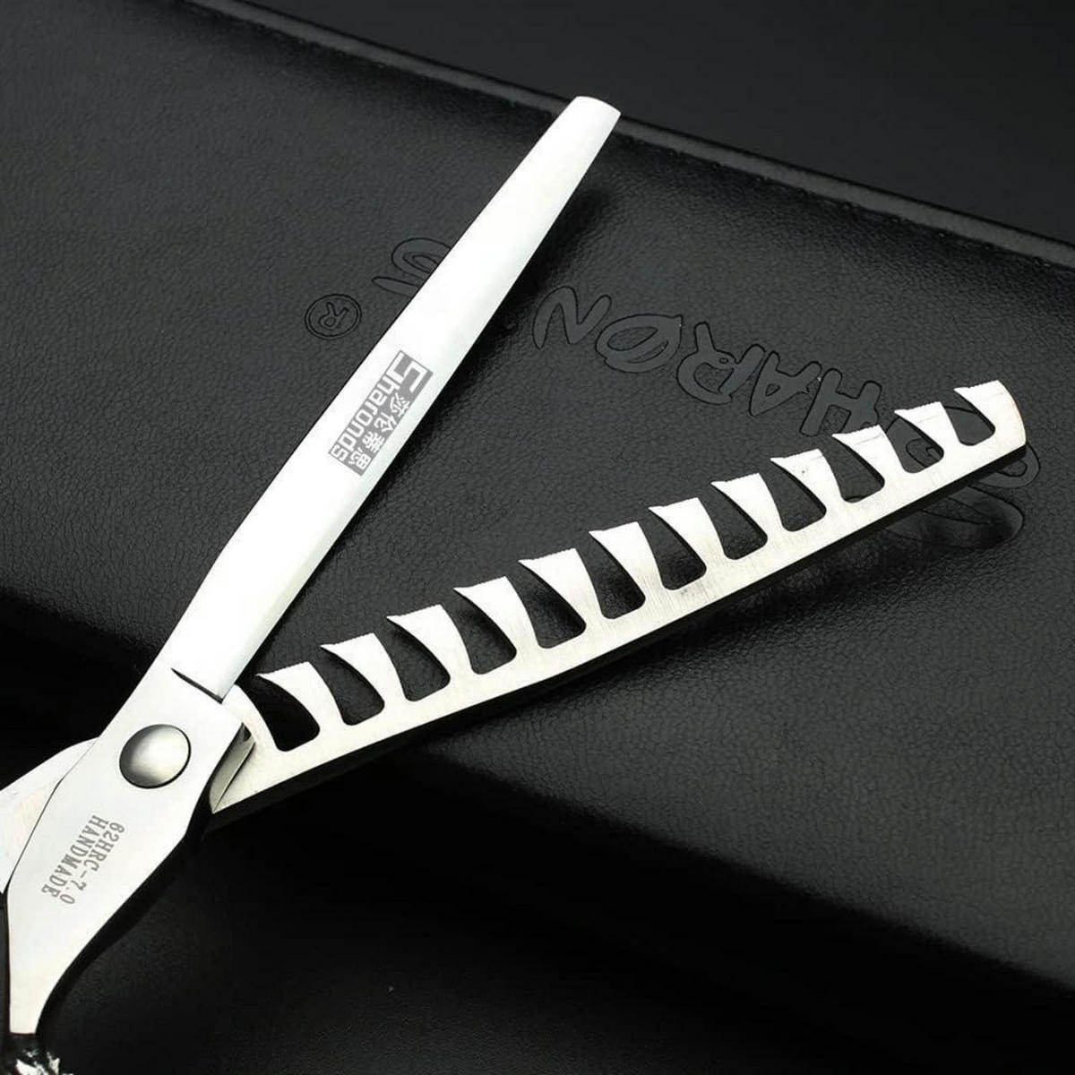 FRISEURSCHEREN Set 7 Zoll 3-teilig Ausdünnungsrate 40-45% Edelstahl - Silberfarben, Metall (6/1/17.7cm)