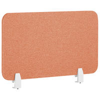 SCHREIBTISCHTRENNWAND 80 x 40 cm Hellrot Wally - Rot, Textil (80/40/2cm) - Beliani