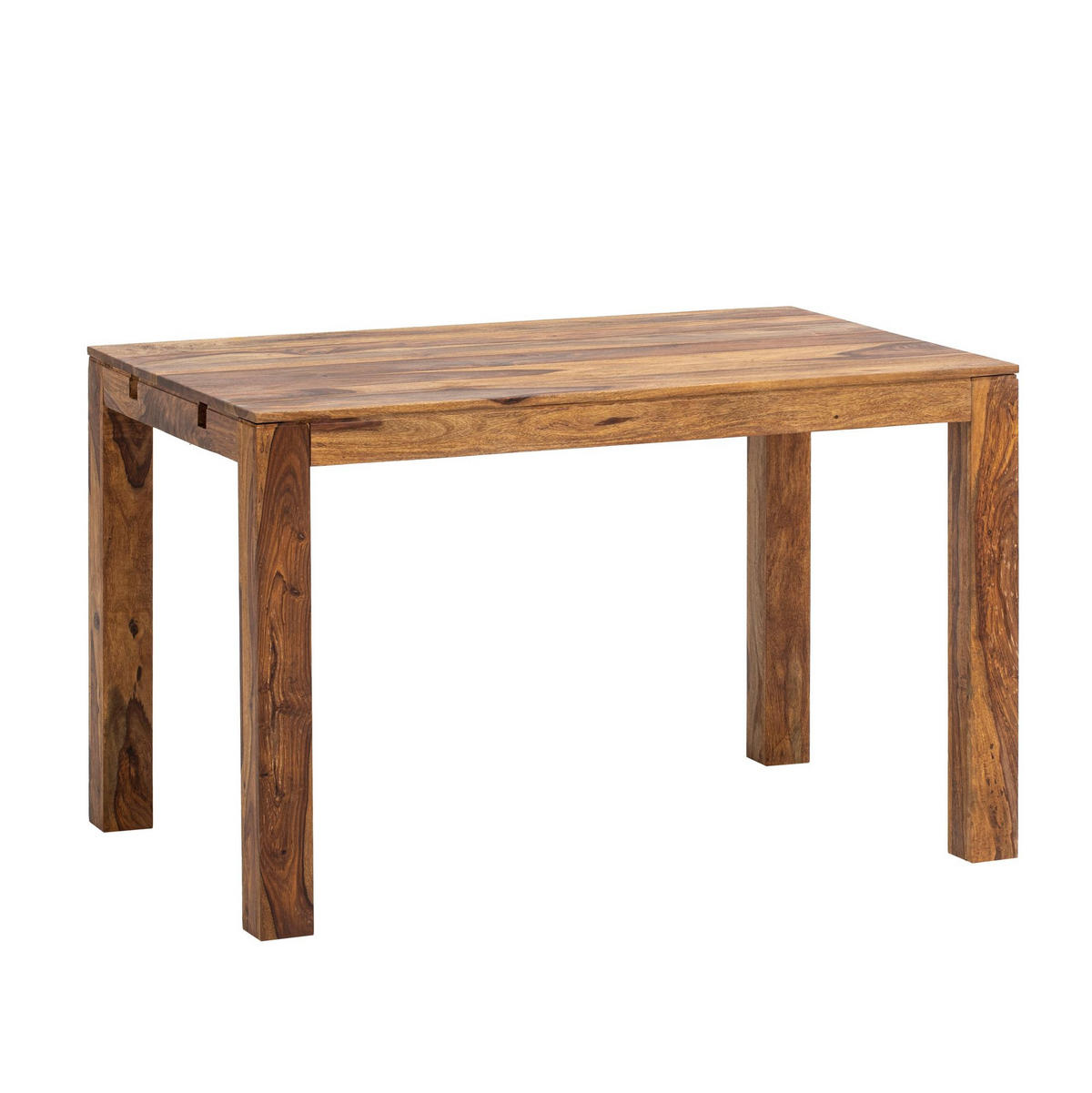 ESSZIMMERTISCH – Massivholz Braun 120–200 cm rechteckig verlängerbar - Sheeshamfarben/Braun, Holz (80/120/76cm) - KADIMA DESIGN