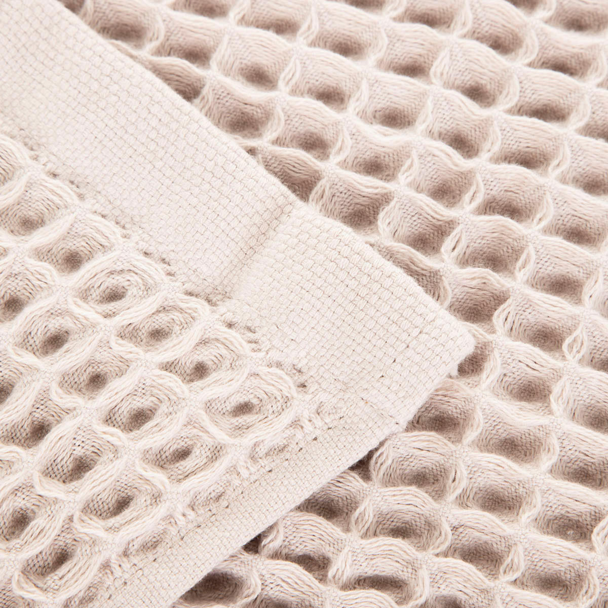 BADETUCH Vaffel beige 100/150 cm - Beige, Textil (100/150cm) - Homla