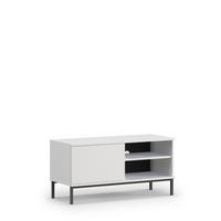 TV-LOWBOAARD Dallas 1D 100 cm Weiß - Schwarz/Weiß, Holzwerkstoff/Metall (100/50/41cm) - Ravio