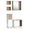 BADMÖBEL-SET Senyo Weiß 4 Teile - Weiß/Sonoma Eiche, Holzwerkstoff (62/54/32cm) - Vicco
