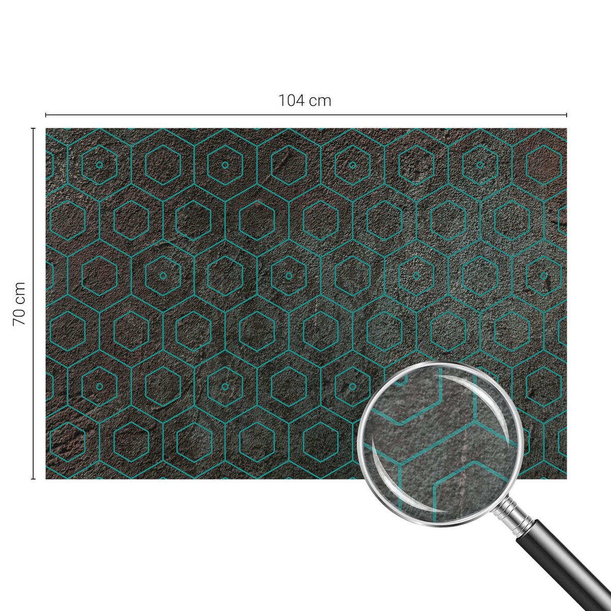 FOTOTAPETE 104x70 cm - Geometrisches Muster - Braun, Textil (104/70cm) - Wallfluent