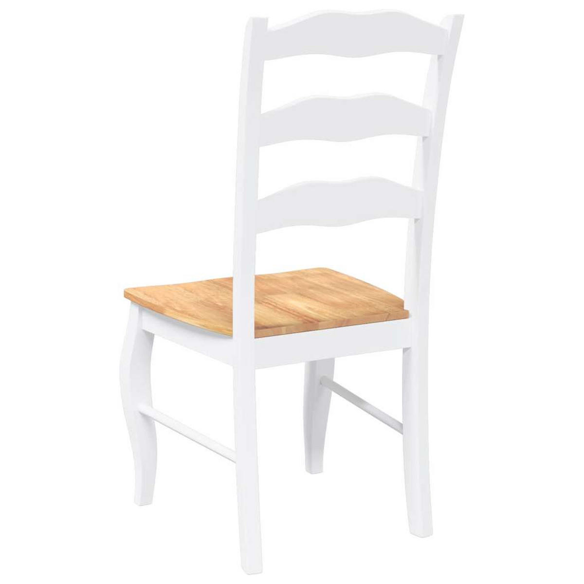 ESSZIMMERSTÜHLE Resz 2er-Set Weiß-Hellbraun - Hellbraun, Holz (48/99/53.5cm) - DELUKE