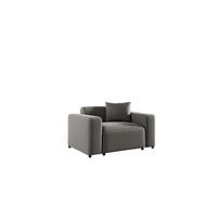 SESSEL Megan In Salvador - Grau, Holzwerkstoff/Textil (145/75/98cm) - Fun Möbel