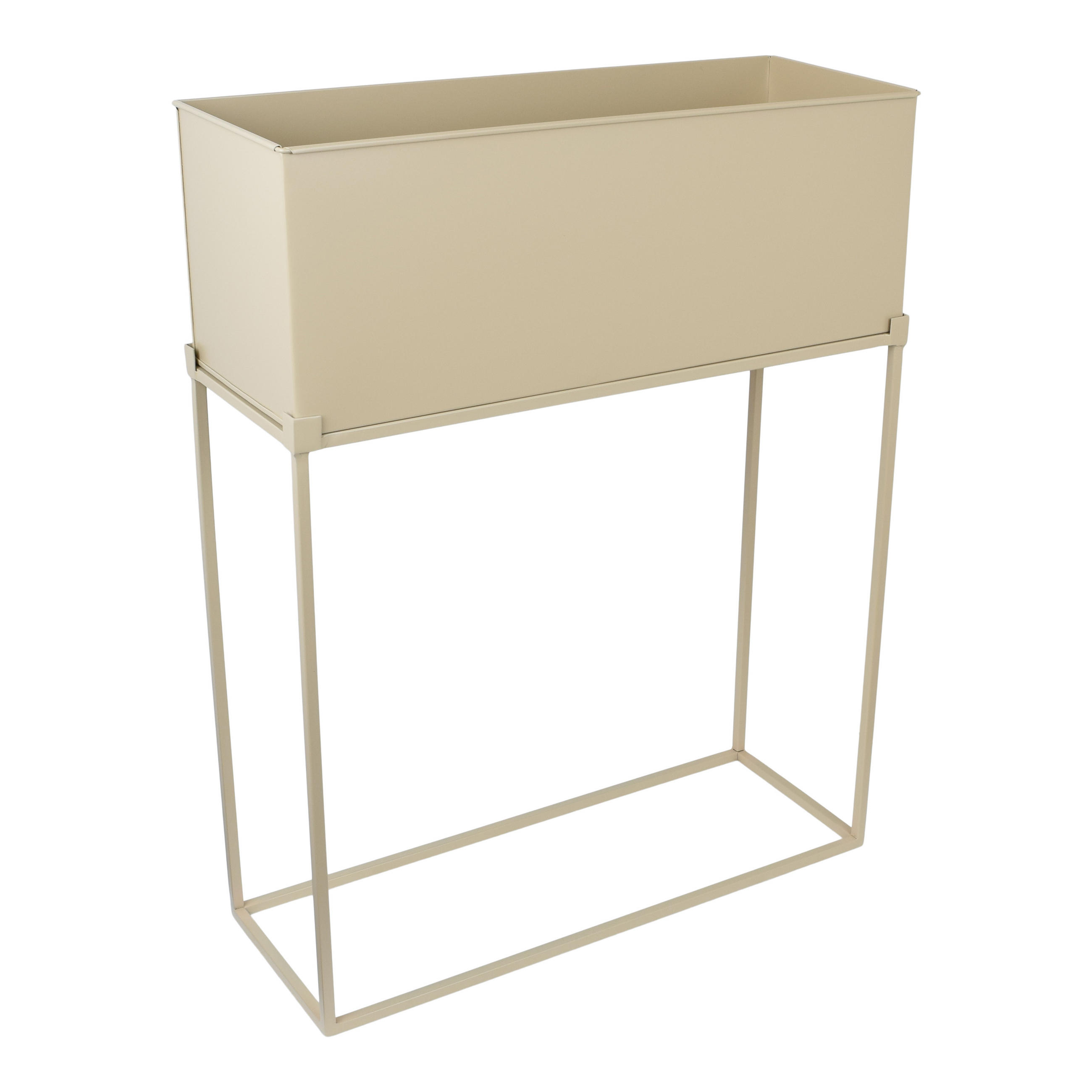 STEHENDER PFLANZKÜBEL Flora Beige - Beige, Metall (55/70/20cm) - LOFT42