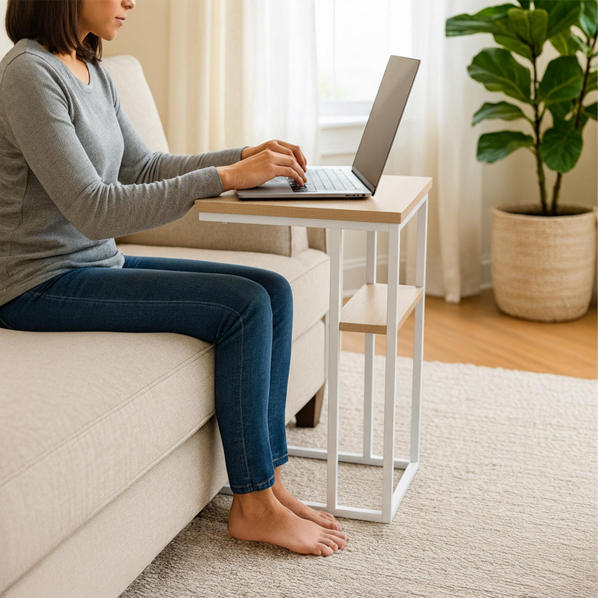 BEISTELLTISCH - Multicolor, Holzwerkstoff/Metall (30/40/60cm) - Relaxdays