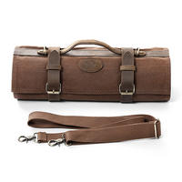 MESSERTASCHE BRAUN 12 SCHLITZE - Braun, Leder (95/1/43cm) - Zayiko
