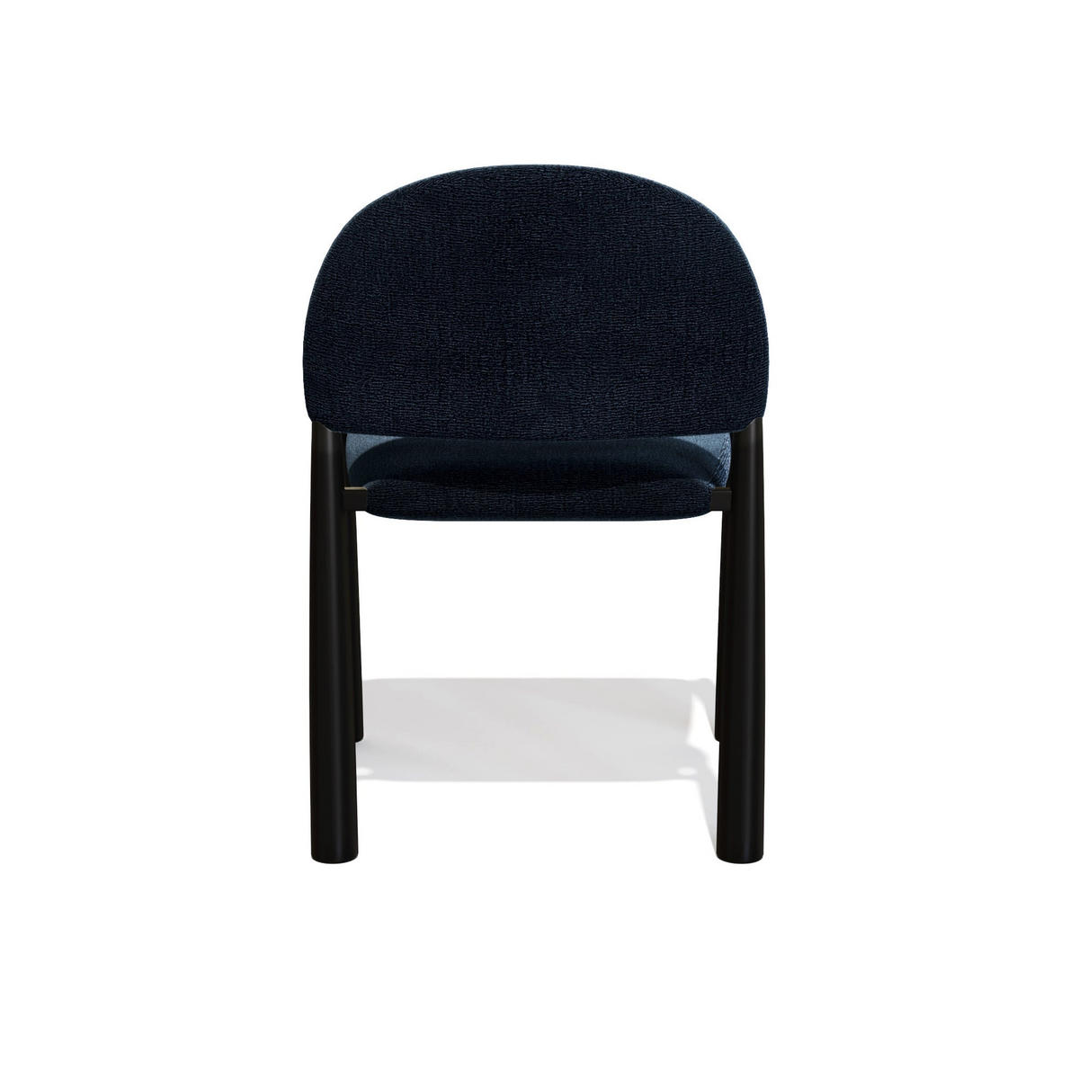 STUHL 2er-Set Texturierter Samt Dunkelblau 53cm - Dunkelblau, Textil (53/12.4/56.11cm) - Sia Home