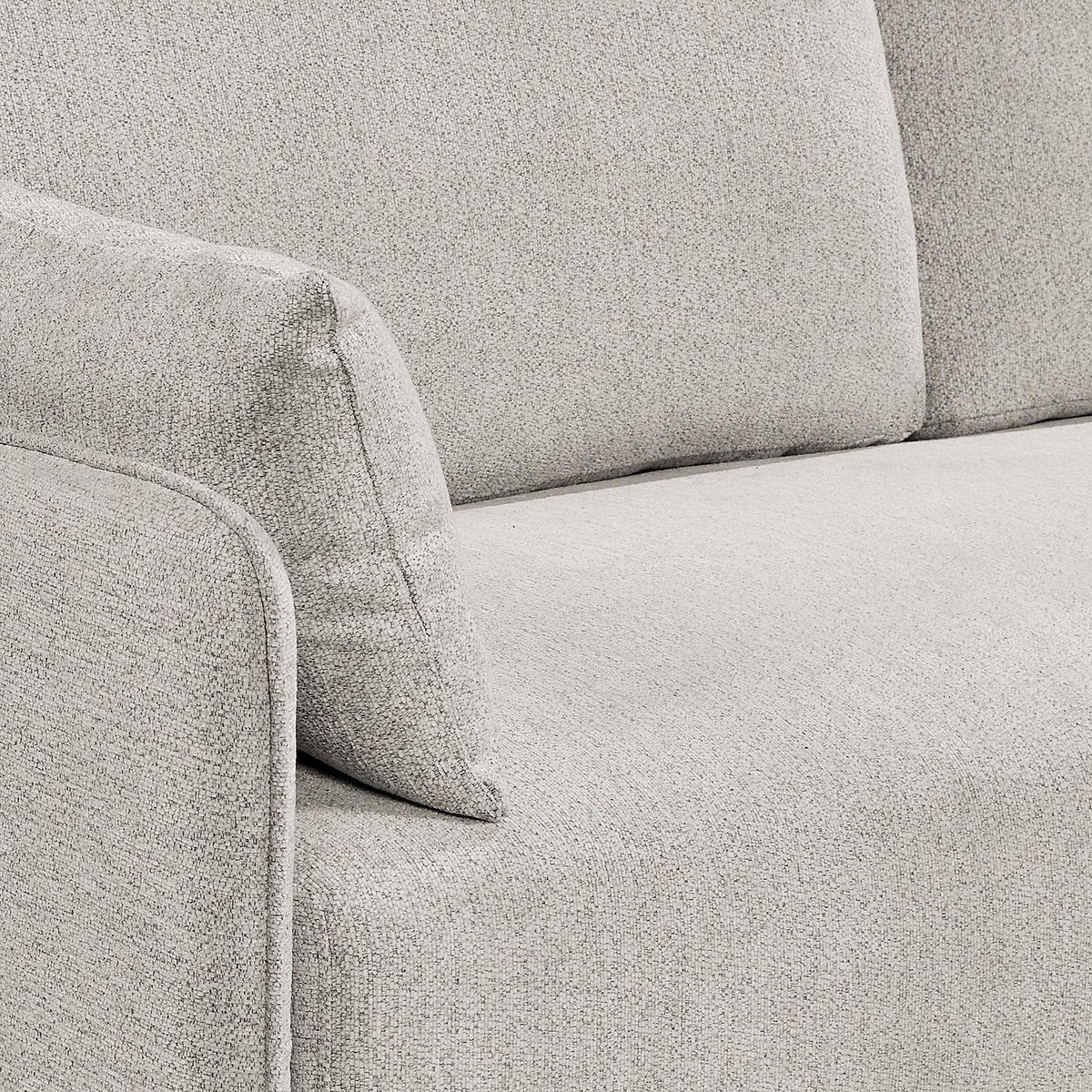 3-SITZER SOFA - Webstoff - Schwarz/Hellblau, Textil (193/87/83cm) - home24