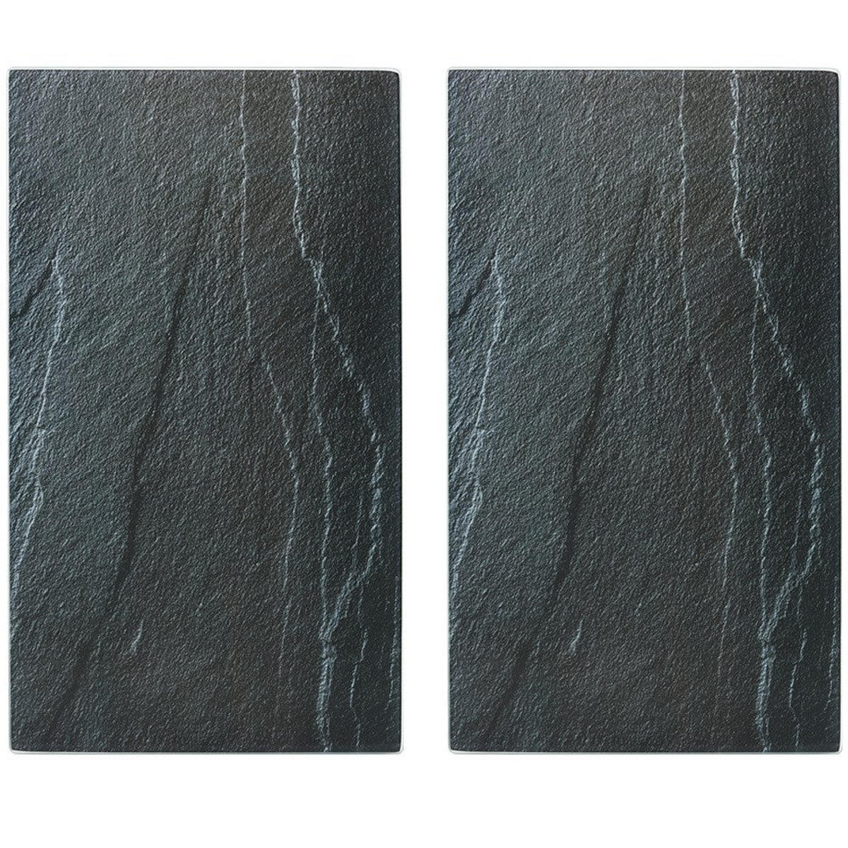GLASPLATTE für Herd - 2 Stück Anthrazit Slate 52/30/0,5 cm - Anthrazit, Glas (30/0.5/52cm) - ZELLER