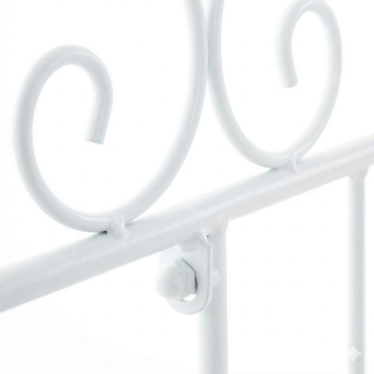 GARTENZAUN Metall Weiß - Weiß, Metall (124/116cm) - CLP