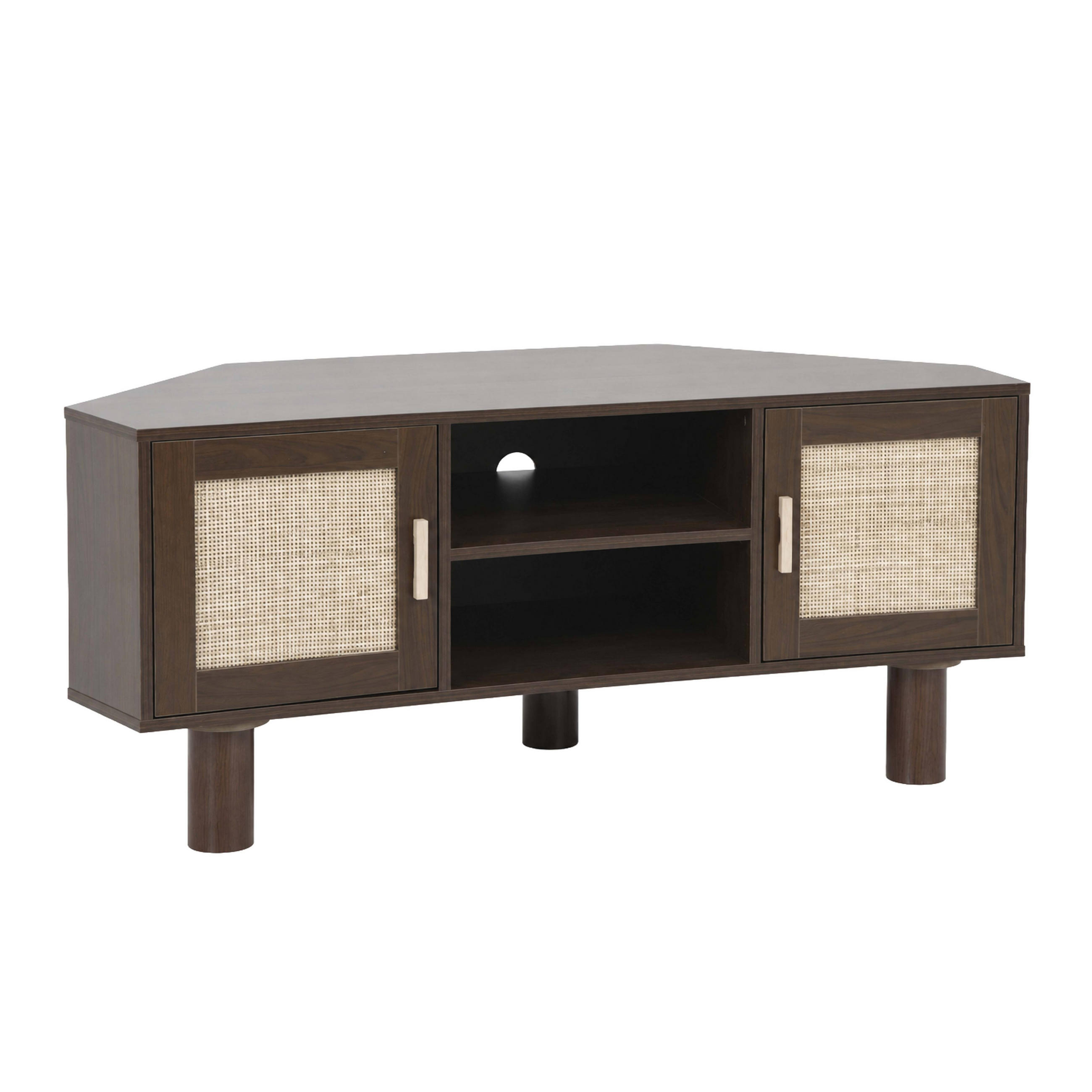 TV-STÄNDER, Dunkles Holz - Braun, Holz (120/55/54cm) - Oviala