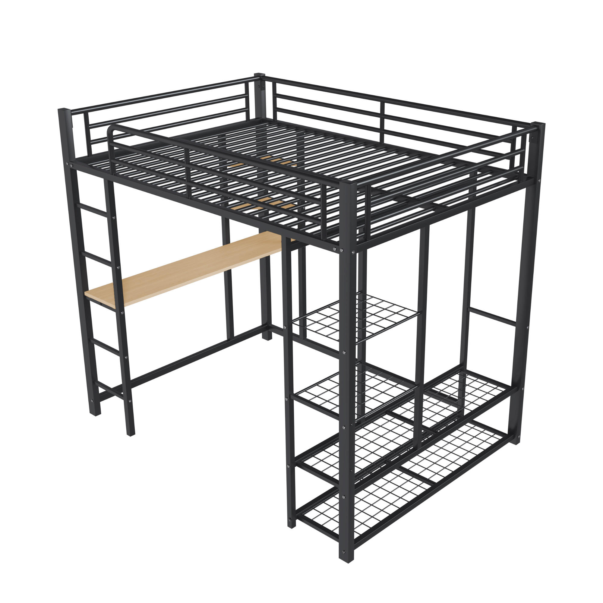 HOCHBETT 140x200 cm Metall Tisch schwarz - Schwarz, Metall (140/200cm) - LEBENLANG