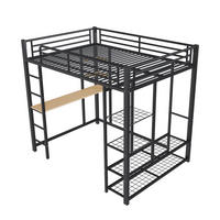 HOCHBETT 140x200 cm Metall Tisch schwarz - Schwarz, Metall (140/200cm) - LEBENLANG