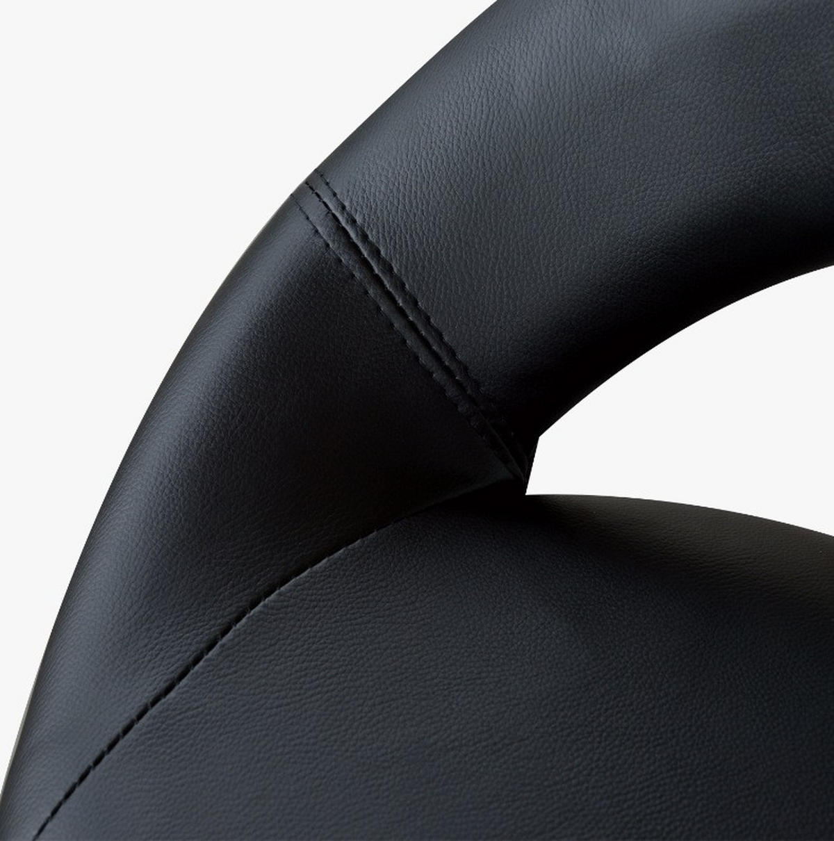 ROLLHOCKER höhenverstellbar B 50 x T 54 x H 66-78 cm PU Schwarz - Schwarz, Kunststoff (54/78/50cm) - Meubliv