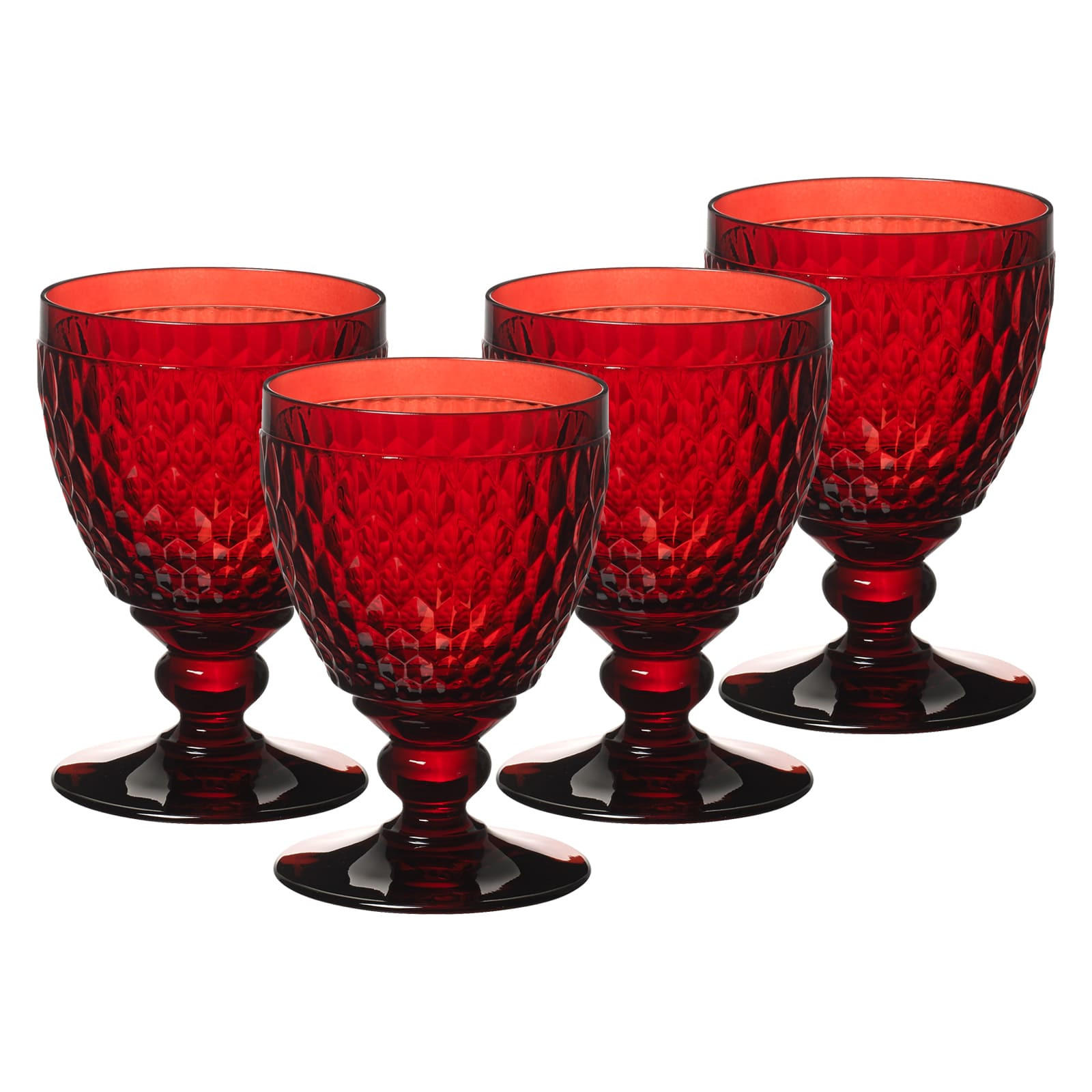 WASSERGLÄSER Boston Coloured Rot 400 ml 4er Set - Rot, Glas (0.4L) - Villeroy & Boch
