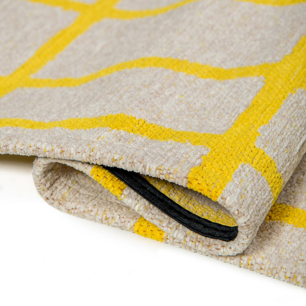 TEPPICH Caro Bright Yellow 200/280 cm - Gelb, Textil (200/280cm) - Lola&Moi