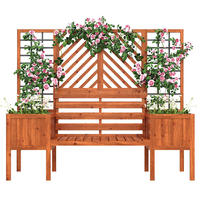 BLUMENKASTEN mit viel Platz，Braun Massivholz Tanne - Braun, Holz (42/145/170cm) - KOMHTOM