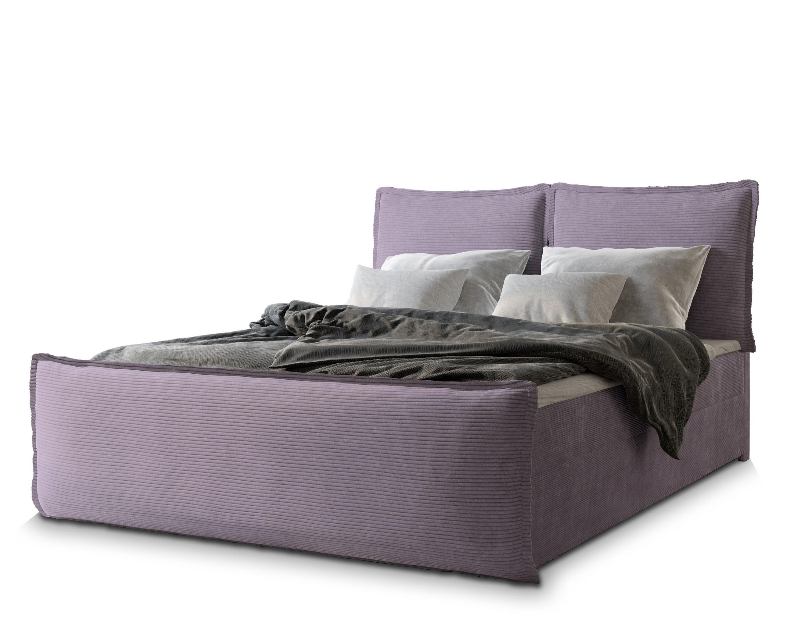 BOXBETT MONTA 160x200 cm mit Matratze und Topper - Rosa - Rosa, Holz (160/200cm) - MASSENO