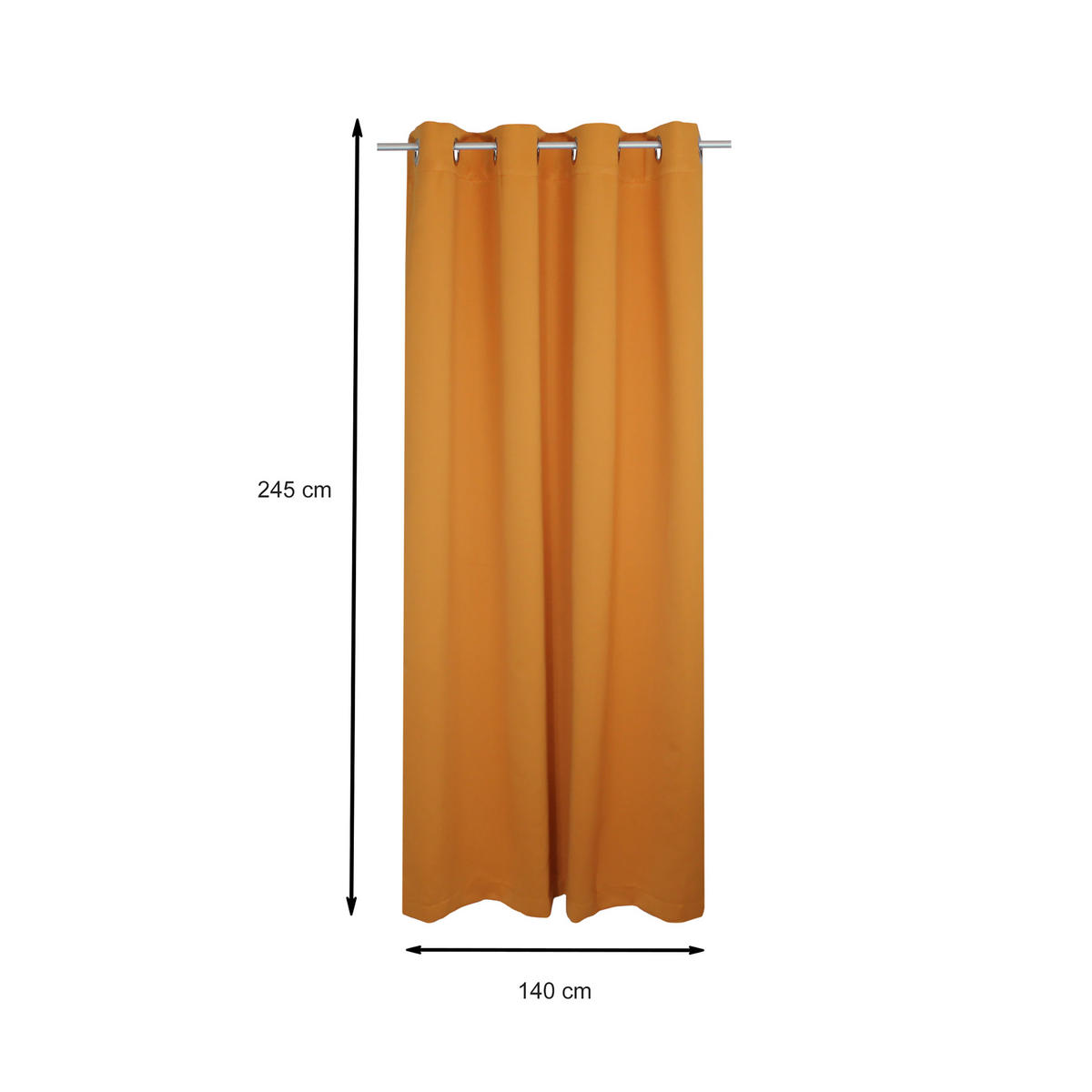 VERDUNKELUNGSVORHANG Ösen 140/245 cm Orange - Orange, Textil (140/245cm) - TiborTex