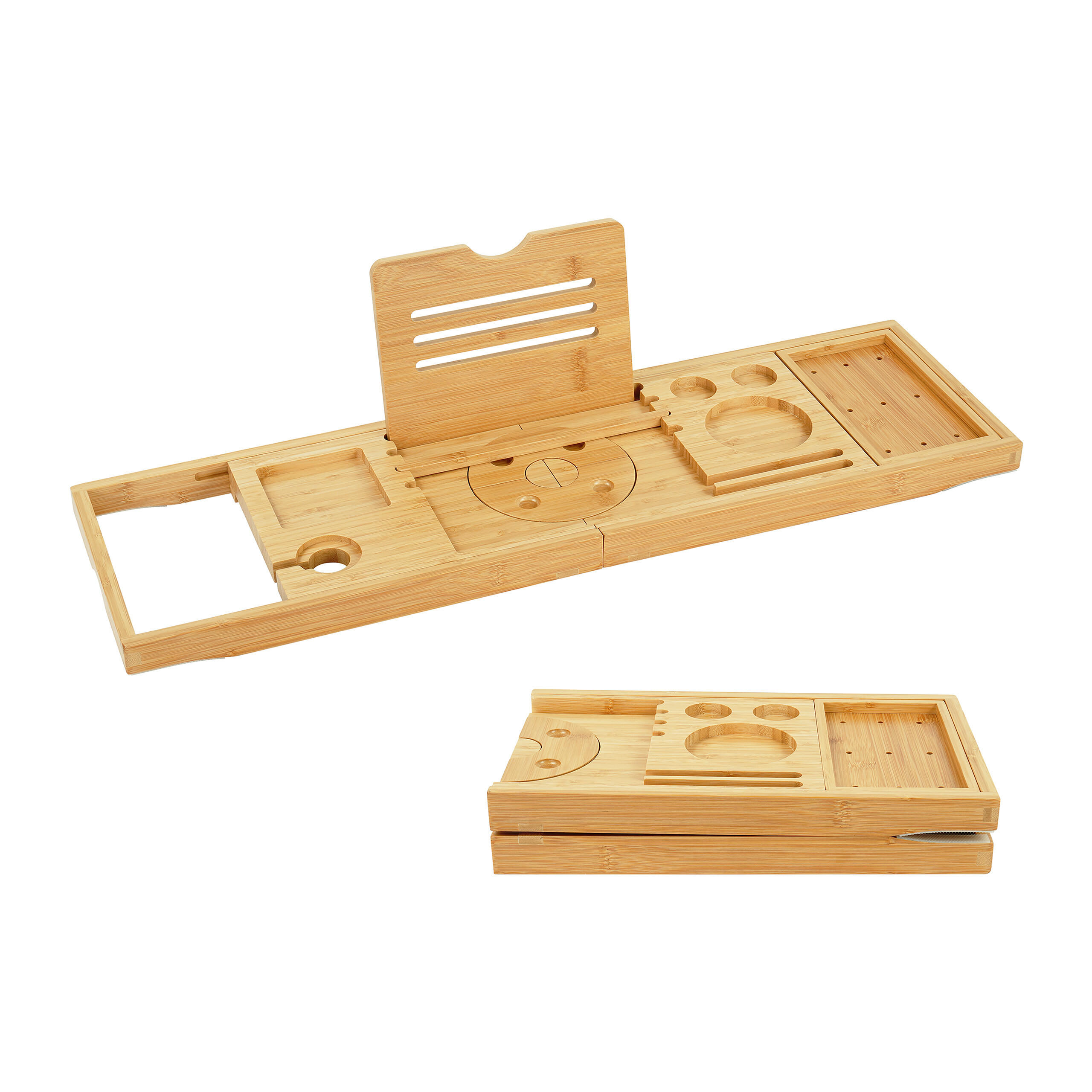 BADEWANNENABLAGE - Hellbraun, Holz (105/3.5/22cm) - Relaxdays