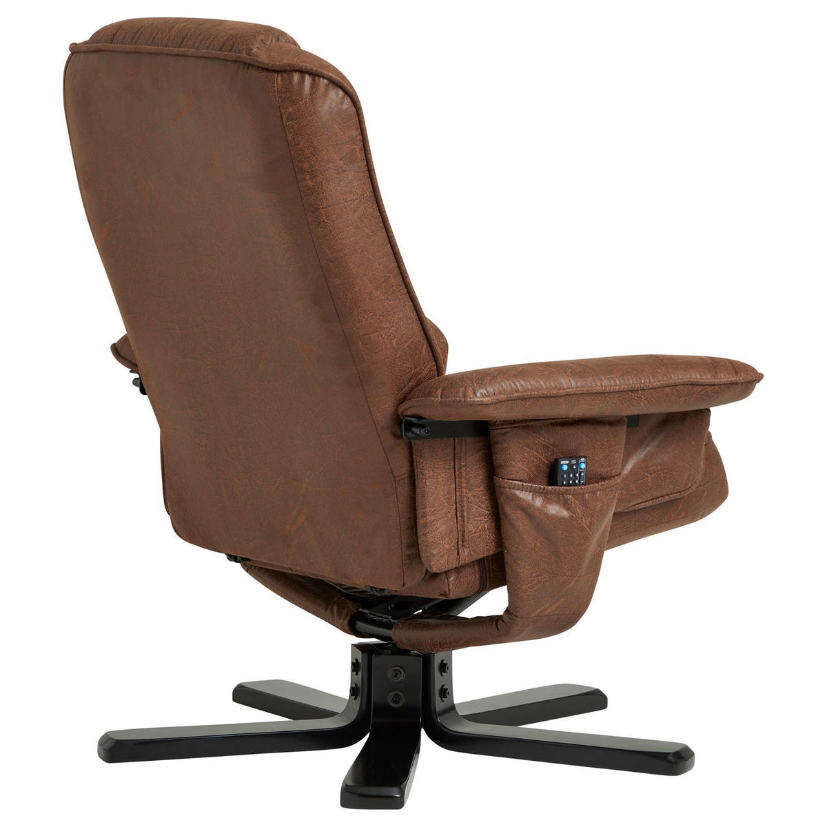 RELAXSESSELSET CHARLY - Dunkelbraun/Schwarz, Textil (76/87/61cm) - IDIMEX