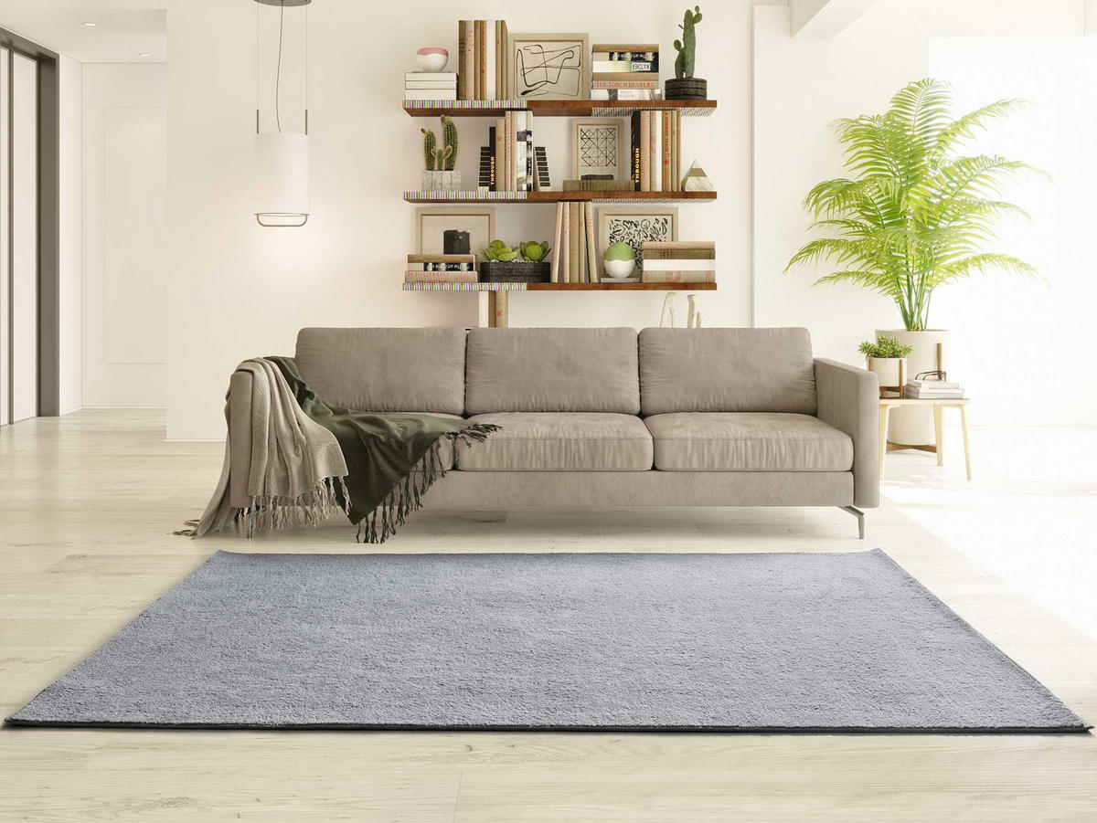 WEBTEPPICH waschbar Silber Coraline 120/170 cm - Silberfarben, Textil (120/170cm) - Atticgo