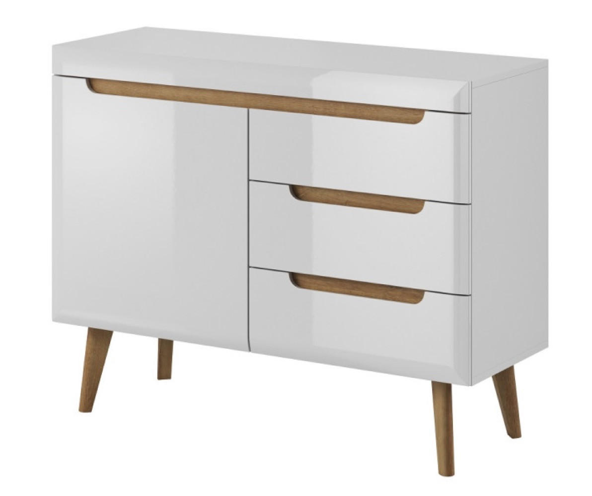 SIDEBOARD Weiß NKSZ107 Riviera Eiche - Multicolor, Holzwerkstoff (107/87/40cm) - Sepro Meble