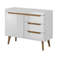 SIDEBOARD Weiß NKSZ107 Riviera Eiche - Multicolor, Holzwerkstoff (107/87/40cm) - Sepro Meble